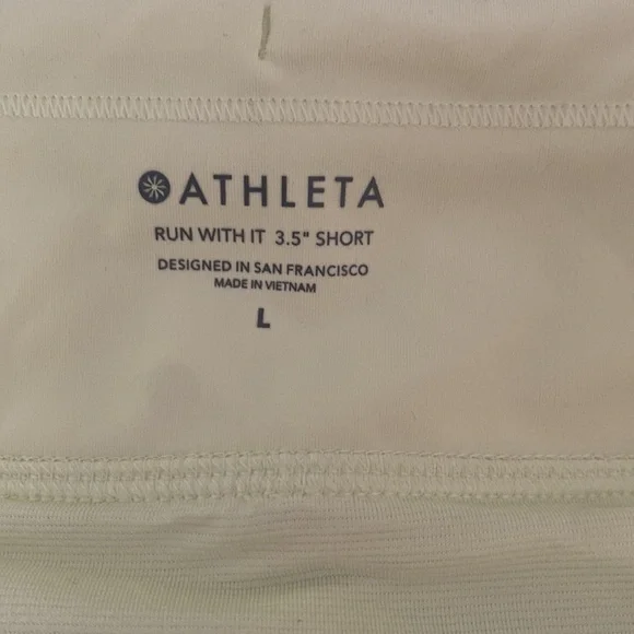 NWT bright yellow run with it 3.5 in Athleta short - Picture 4 of 6